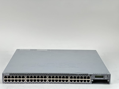 Juniper Switch EX4300-48T-DC-AFO 48x BASE-T 4x QSFP+ No PSU DC AFO Front-to-back