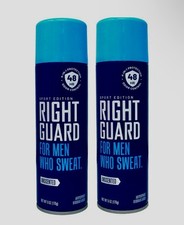 Right Guard Sport Unscented Aerosol Antiperspirant Spray 6 oz Pack of 2 New