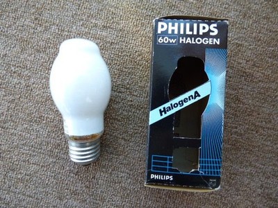 Philips Halogenlampe BT,  E27, 60W, opalweiß, HalogenA