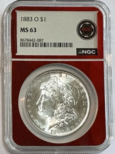 BEAUTIFUL BRILLIANT UNCIRCULATED 1883O MORGAN SILVER DOLLAR $ NGC MS63 VERY PQ