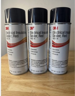 #ad 3x 3M ELECTRICAL INSULATING SEALER 1602 R 12 oz CAN RED NEW $44.99
