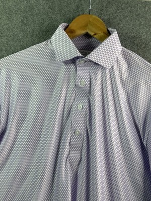 Collars & Co Purple Vantage Dress Collar Polo Shirt Featherweight Medium NEW