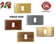 PLACCA IN LEGNO E OTTONE VIMAR