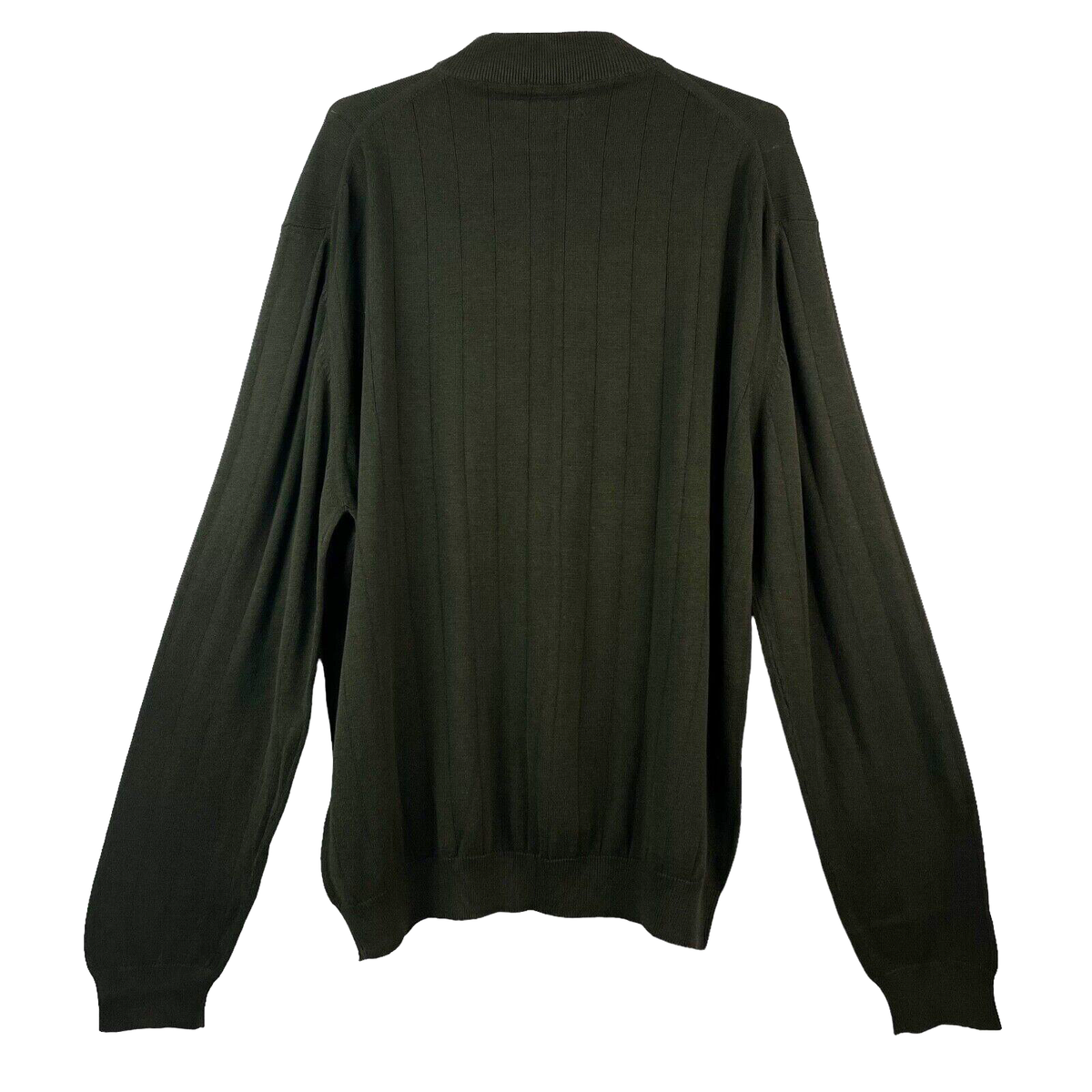FENZIA Mock Rib Knit Sweater Mens XL Long Sleeve Cotton Rayon