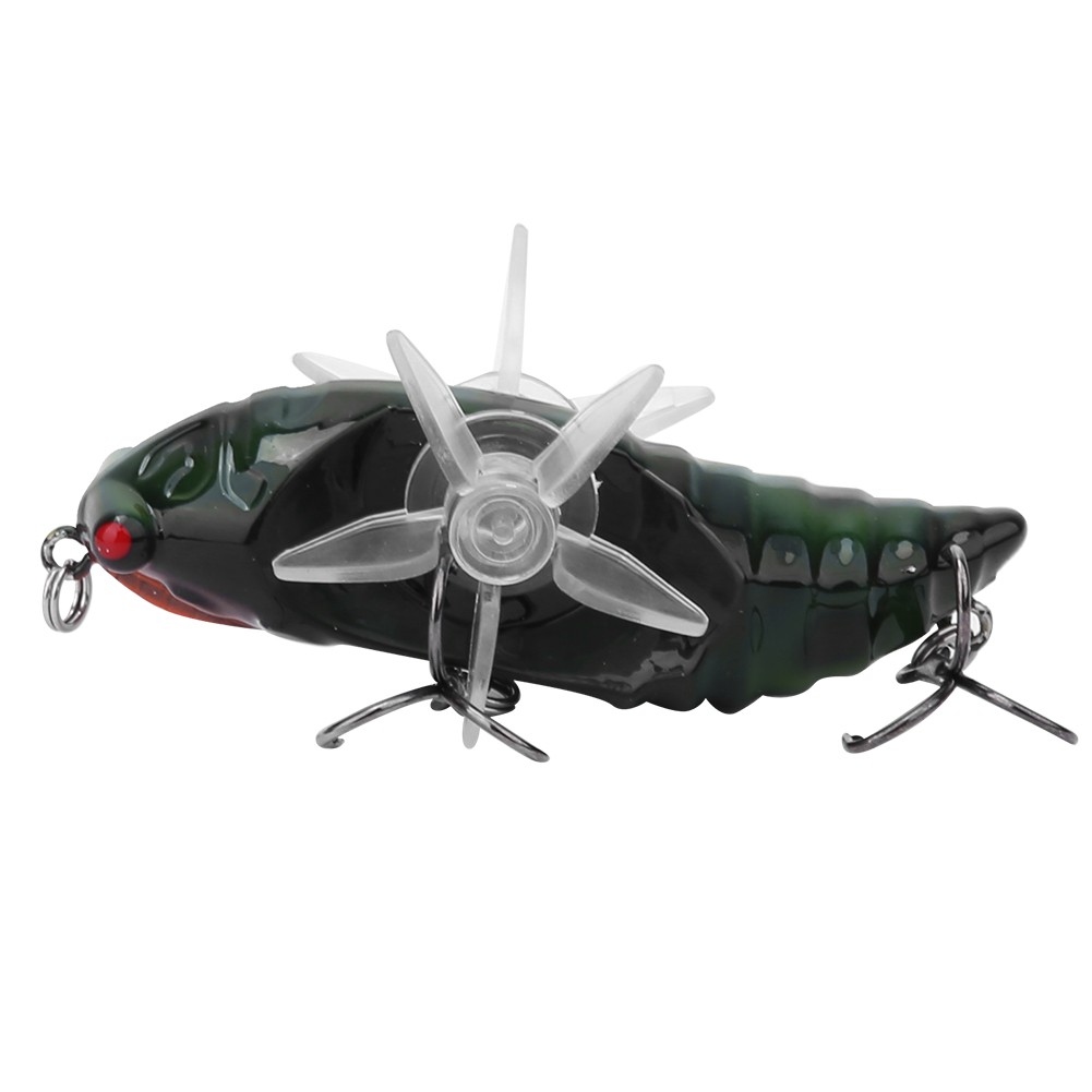 Hard Fish Lure Cicada Shape Fishing Bait With Rotating Spins Propeller