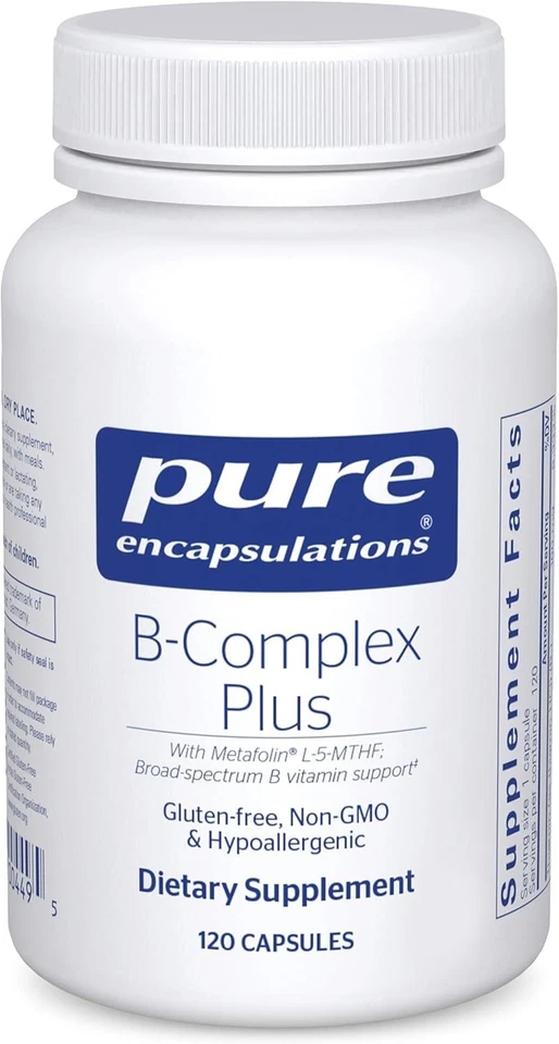 Pure Encapsulations B-Complex Plus | Suplemento de vitaminas B para apoyar la sangre roja... Foto 2 de 4