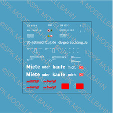 218 432 (DB Gebrauchtzug) BR 218 Diesellok Spur H0, TT, N Decals Epoche 5/6