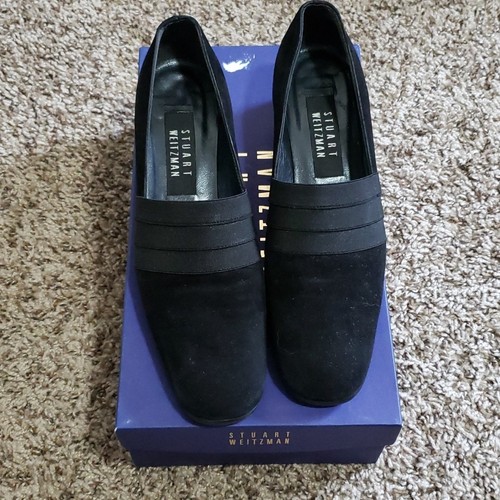 Stuart Weitzman Gorham Black Suede Shoe