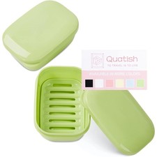 Travel Soap Container 2 Pack Portable Soap Holder with Lid Leak Proof Soap Case