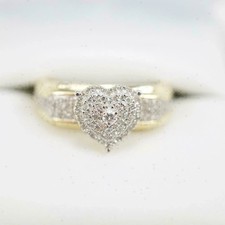 2 CT Round Cut Lab-Created Diamond Heart Engagement Ring 14k Yellow Gold FN
