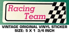 RACING TEAM - VINTAGE ORIGINAL VINYL DECAL STICKER - NHRA - RACING