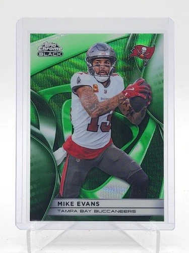 MIKE EVANS 2025 TOPPS CHROME BLACK GREEN REFRACTOR /99 #94 BUCCANEERS Q6548