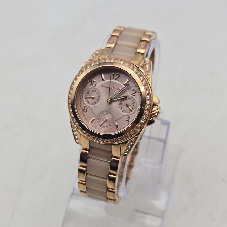 Michael Kors Chronograph Women's Mini Blair Rose Gold Tone Watch MK6175 - Image 2 of 4