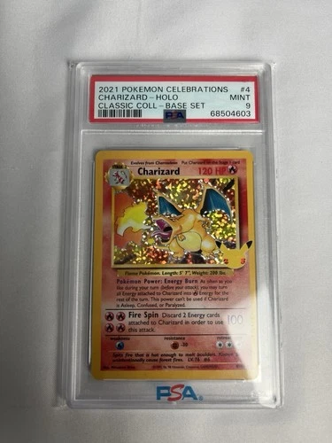 2021 POKEMON CELEBRATIONS CLASSIC COLL #4 CHARIZARD-HOLO PSA 9