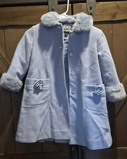 Rothschild Gray Princess Coat Faux Fur Collar Girls 5