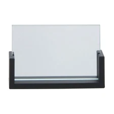 Cal-Mil Black Plastic Sign Holders With "U" Shaped Base - 5 1/2"L x 1 9/16"W x 3