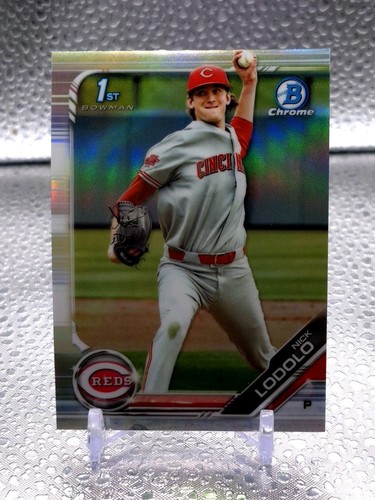2019 Bowman Chrome Draft Refractor #BDC-189 Nick Lodolo Cincinnati Reds 1st RC - Picture 1 of 2