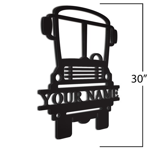 Metall Personalisiert Schulbus Schild | Türhänger | Familiennamen Schild | Geschenk für B - Bild 10 von 12