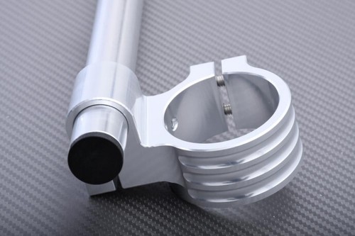 Silver Pair High Rise Clip-on Handlebars 35mm YAMAHA XS-400 J/K Maxim 1982-1983 - Picture 6 of 10