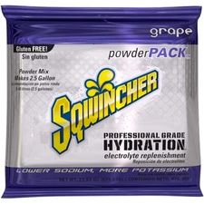 Sqwincher 16046 Electrolyte Powder Beverage Sport Drink Mix GRAPE 2.5 Gallon PKG