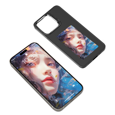 For iPhone 15 14 13 Pro Max Smart NFC Ink Screen DIY Display Phone Case Cover