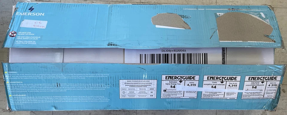 New / Open Box - Emerson Sweep Eco Wifi Ceiling Fan, Satin White - CF279SW - Image 3 of 4