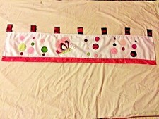 Lambs Ivy Raspberry Swirl Nursery Crib Window Valance Pink Green Butterfly