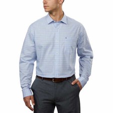 Izod Men  s Dress Shirt Regular Fit Button-Down Collar Stretch Cotton Blend M-XXL