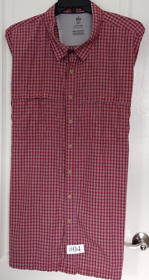 MEN'S ARROW PERFORMANCE PLAID SHIRT Size 4XLT Short Sleeve pockets w/velkro