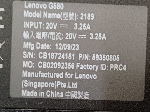 15.6INCH LENOVO G580 CORE I7 8GB 180GB SSD WIN 11 PRO/OFFICE 2019 - Picture 13 of 15