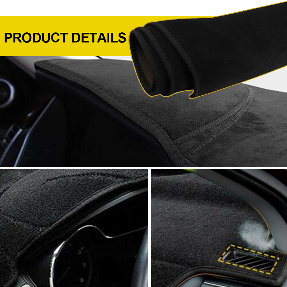 Dashboard Cover Mat For 2007-2014 Chevy Silverado, Tahoe, Suburban - Black Anti-Slip