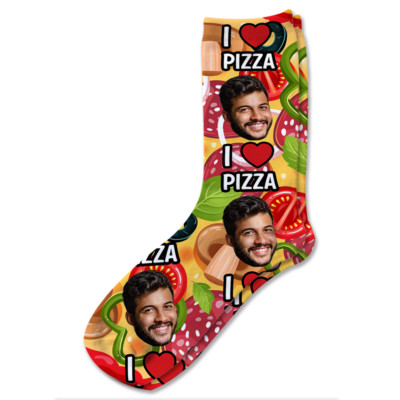 I Love Personalised Photo Socks Great Gift Add Any Photo Huge Choice of Designs
