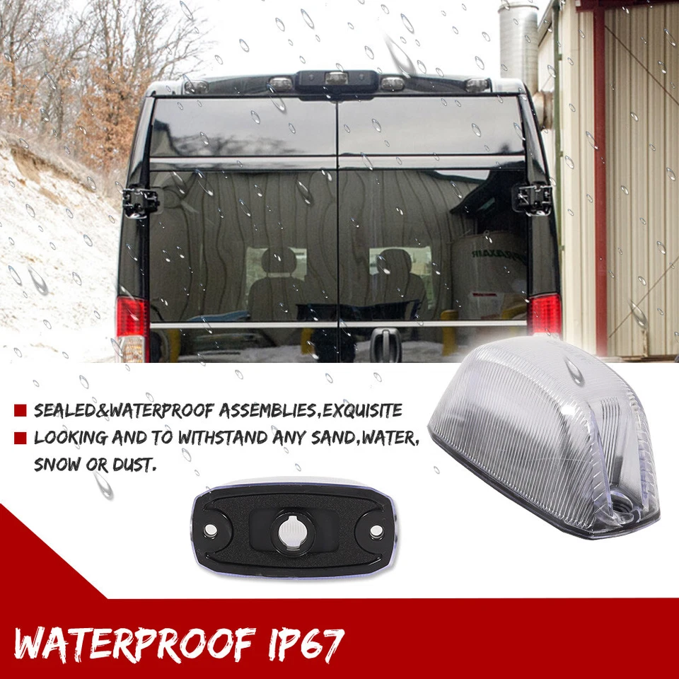 Carcasa de luz de circulación de techo de cabina trasera para Dodge RAM Promaster 1500 2500 3500 14-23 Foto 4 de 4