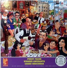 Italian Restaurant Funny Faces Martin Berry 550 pc 24" X 18" Ceaco Puzzle
