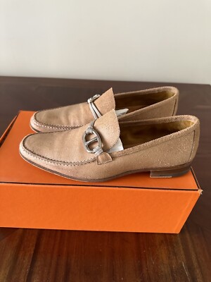 $1500 Hermes Brown Beige Suede Leather Chaine D display picture 3