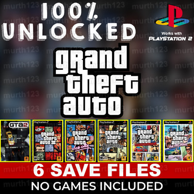 GRAND THEFT AUTO PS2 | MEMORY CARD SAVES | Vice City San Andreas Liberty Stories
