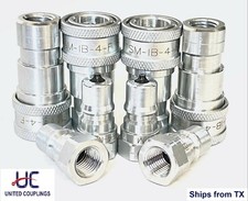 1/4" NPT ISO 7241-1 Series "B" Quick Disconnect Hydraulic Coupling, Set of 4