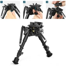 6-9" Hunting Rifle Bipod with 20mm Picatinny Rail Mount Adapter US