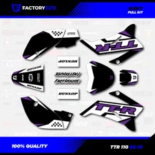 Black & Purple Shift Racing Graphics Kit fits 08-25 YAMAHA TTR110 TTR 110 decal