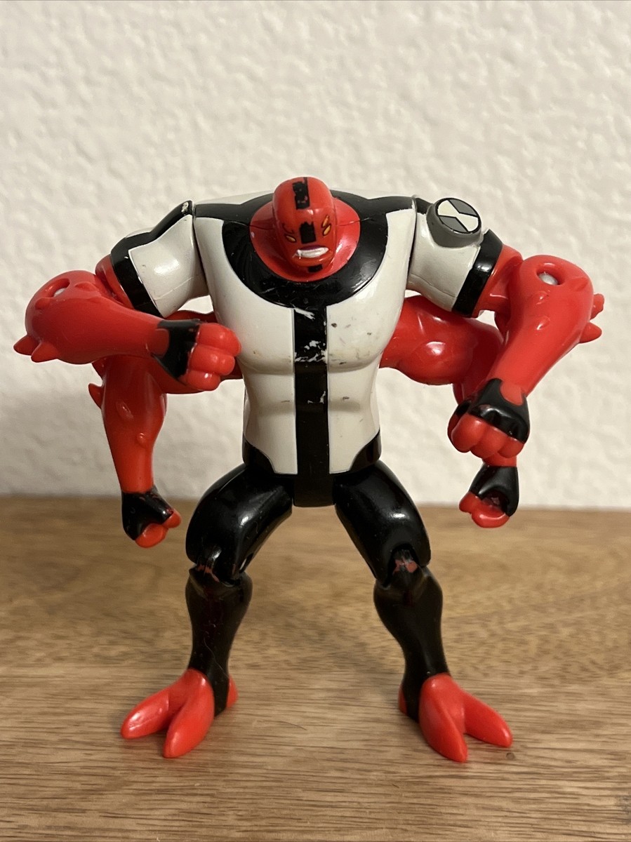 BEN 10 FOUR ARMS RED MONSTER 4” ACTION FIGURE PLASTIC BANDAI