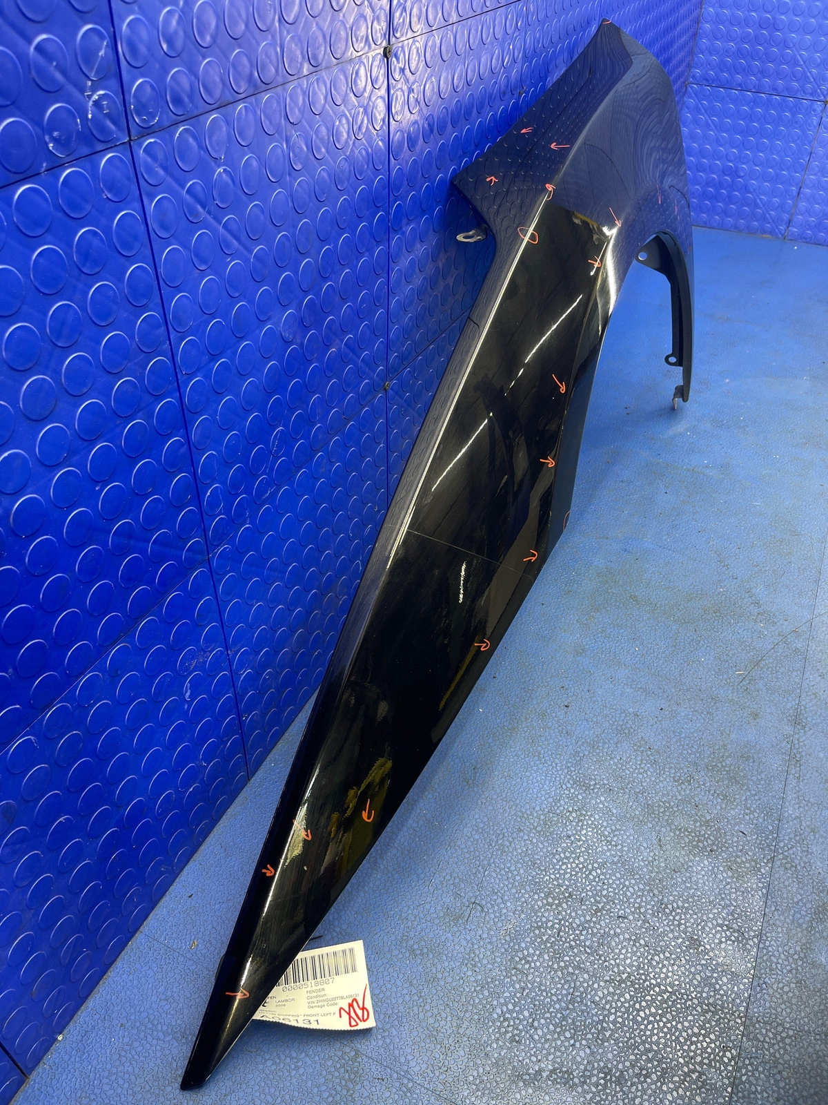 LAMBORGHINI GALLARDO OEM FRONT LEFT FENDER PANEL NERO NOCTIS (LY9B)