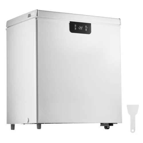 Chest Freezer 5 Cu.ft Compact Deep Freezer Digital Panel with 2 Baskets White