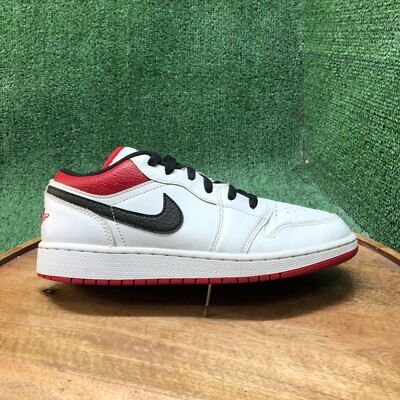 Nike Air Jordan Low White/Red/Black Shoes GS Size