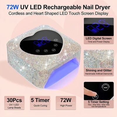 Cordless Light for Manicure & Pedicure Tools UV LED Nail Lamp