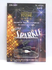 Finesse, 1 x Pack of 4 Colour & 1 Fuse Spare Christmas Light Bulbs, 7v