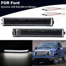 2PCS LED Side Mirror Lamp Turn Signal Lights 3D design For 2009-2014 Ford F-150
