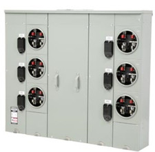 SIEMENS WPK6612 600A 1PH 6 225A POSITION RING TYPE INDIVIUAL UNIPAK METER CENTER