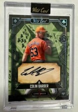 COLIN BARBER 2024 WILDCARD 5 CARD DRAW PROSPECT AUTOGRAPHED  3/3 MLB CARD ASTROS