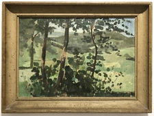 OIL/CANVAS Framed ~  EUROPEAN POST-IMPRESSIONIST ~ 1930s Landscape LISTED ARTIST