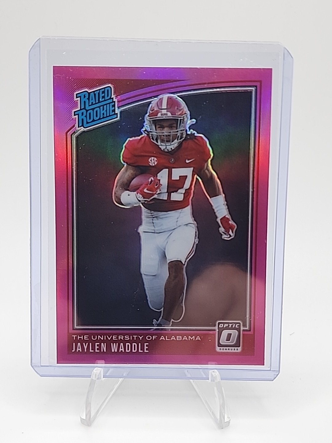 2021 Chronicles Draft Picks Optic Jaylen Waddle Rated Rookie Pink Prizm Alabama